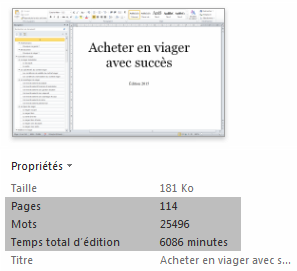 Stats d'écriture du guide